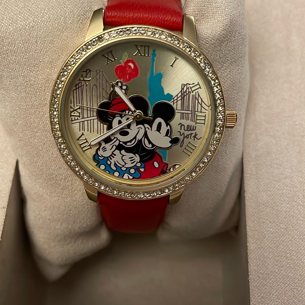Disney Mickey & Minnie Travel Watch with Suitcase Box, New York